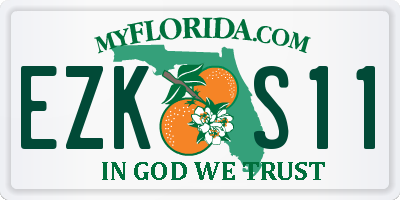 FL license plate EZKS11