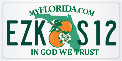 FL license plate EZKS12