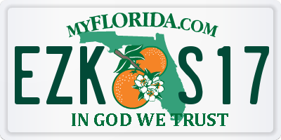 FL license plate EZKS17