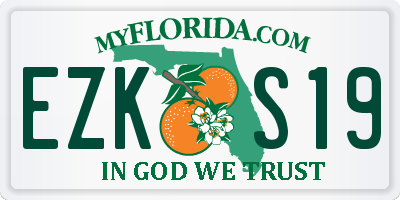 FL license plate EZKS19