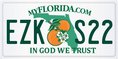 FL license plate EZKS22