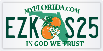 FL license plate EZKS25