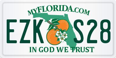 FL license plate EZKS28