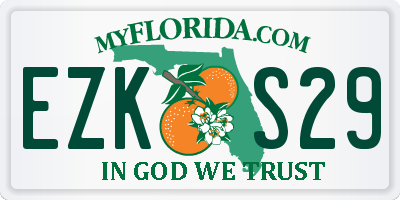 FL license plate EZKS29