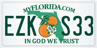 FL license plate EZKS33