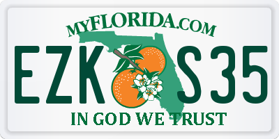 FL license plate EZKS35