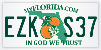 FL license plate EZKS37