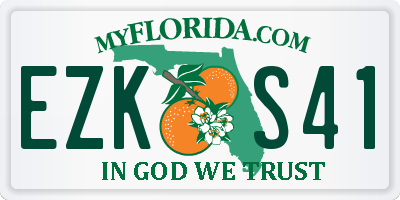 FL license plate EZKS41