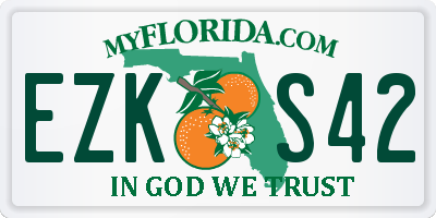 FL license plate EZKS42