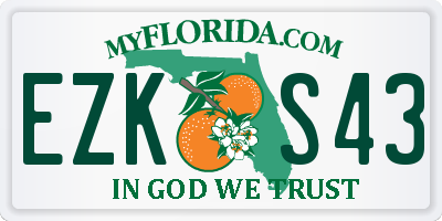 FL license plate EZKS43