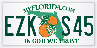 FL license plate EZKS45