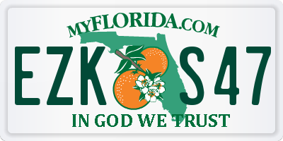 FL license plate EZKS47