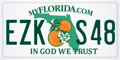 FL license plate EZKS48