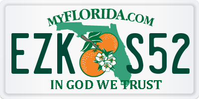 FL license plate EZKS52