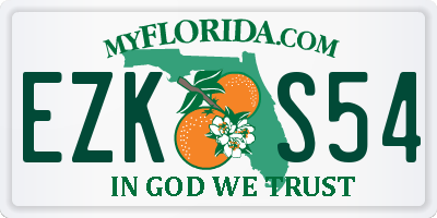 FL license plate EZKS54