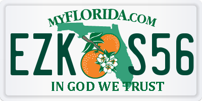 FL license plate EZKS56