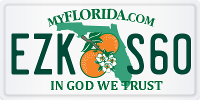 FL license plate EZKS60