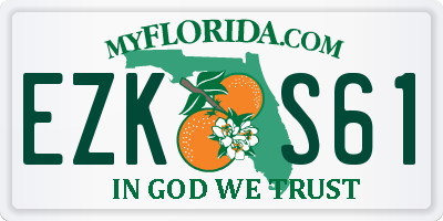 FL license plate EZKS61