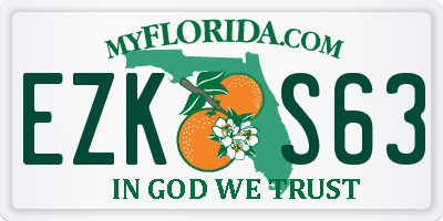 FL license plate EZKS63