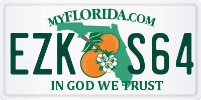 FL license plate EZKS64