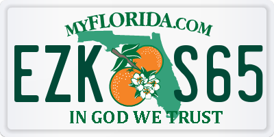 FL license plate EZKS65