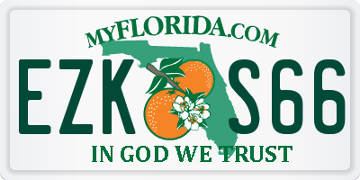 FL license plate EZKS66