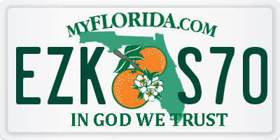 FL license plate EZKS70