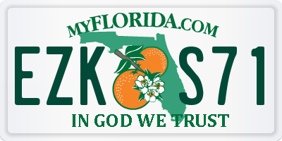 FL license plate EZKS71