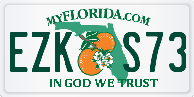 FL license plate EZKS73