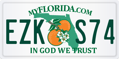 FL license plate EZKS74