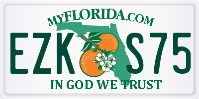 FL license plate EZKS75