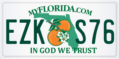 FL license plate EZKS76