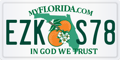 FL license plate EZKS78