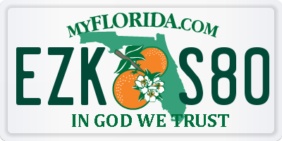 FL license plate EZKS80