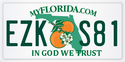 FL license plate EZKS81