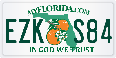 FL license plate EZKS84