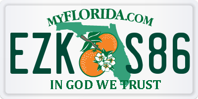 FL license plate EZKS86