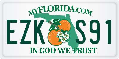 FL license plate EZKS91