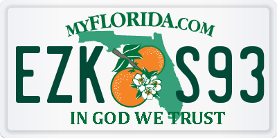 FL license plate EZKS93