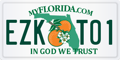 FL license plate EZKT01