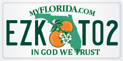 FL license plate EZKT02