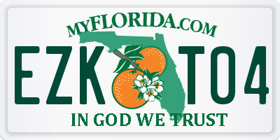 FL license plate EZKT04