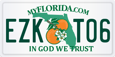 FL license plate EZKT06