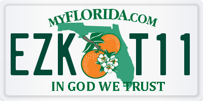 FL license plate EZKT11