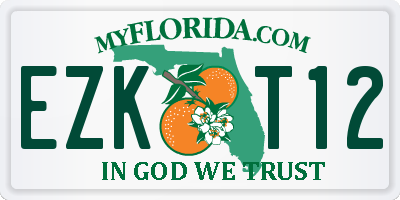 FL license plate EZKT12