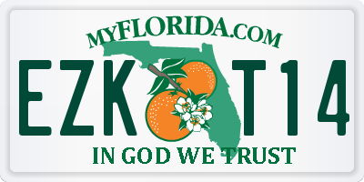 FL license plate EZKT14