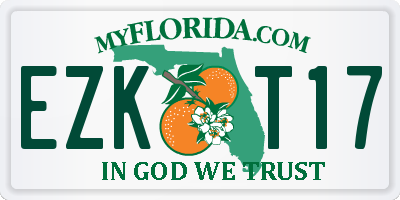 FL license plate EZKT17