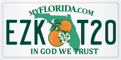 FL license plate EZKT20