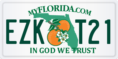 FL license plate EZKT21