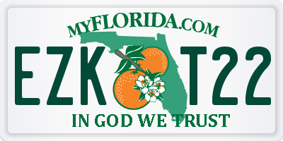 FL license plate EZKT22